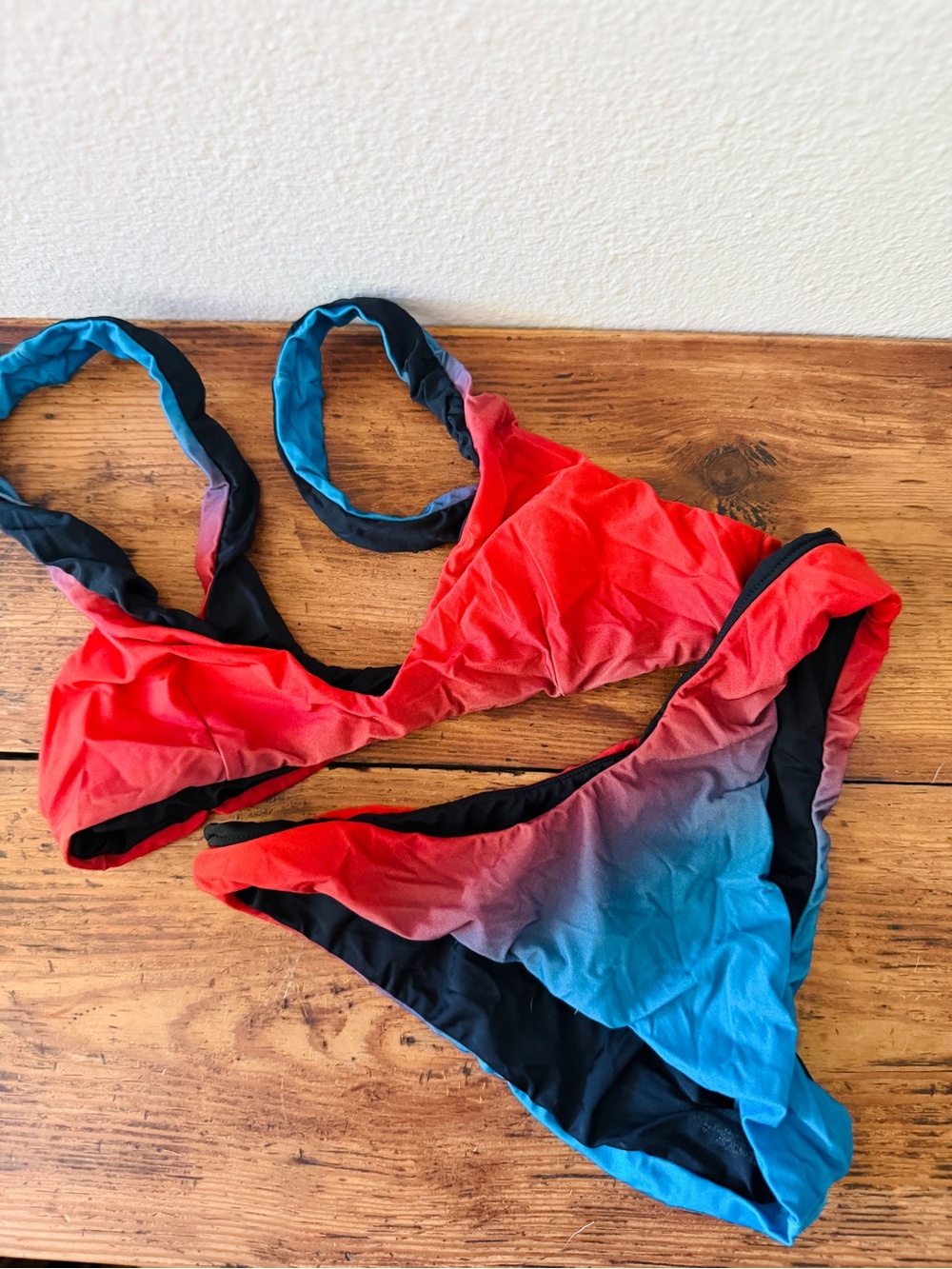Haight Ombre Bikini Set - Red & Blue